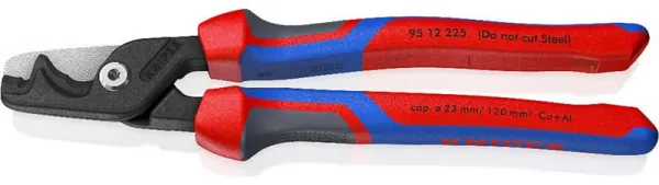 Knipex-kaapelileikkuri porrastetuilla StepCut XL -leikkausvaiheilla